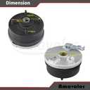 Front Drum Brake Wheel Hub with 4 Stud Drum Brake Housing + Shoes 8" Rim Fit for 125cc 150cc 250cc ATV Taoao Quad,New Cheetah Tforce ATA 125E 125F1 125G 135D 135DU 150B 150G Etc. (Left)