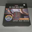 FEATOL Gel Pack Back Brace,Lumbar Support for Back Pain Relief, Herniated Disc, Sciatica, Scoliosis - Breathable Material Design with Heat & Ice Gel Pack for Men & Women| Large/X-Large