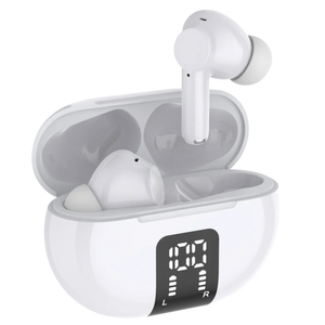 Helix True Wireless White Earbuds with LCD Case