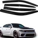 labwork Window Visors Shade Sun Rain Guards Cover Wind Vent Deflector Acrylic Black Replacement for SRT 2011 2012 2013 2014 2015 2016 2017 2018 2019 2020