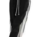 Hongsui Women's Wide Leg Pants Drawstring High Rise Side Striped Slouchy Palazzo Pants with Pockets (X-Large, Black)