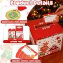 67 Pcs Christmas Gingerbread House Game Kit with Gingerbread House Contest Voting Box 60 Ballot Cards 3 Award Badges 3 Gingerbread Medals for Xmas Party Game Supplies
