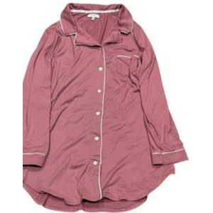 Ninewest Women's Long Sleeves Sleepwear Blouse, Pink M  