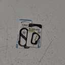 Locking Carabiner Clip, Black, 1-3/32 in And Black Metal S-Biner