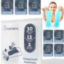 MyHalos 44 pcs- Witch Hazel Wipes & Perineal Ice Packs for Postpartum, Hemorrhoids & C Section Ice Packs for Postpartum -30 Alcohol Free Witch Hazel for Postpartum Care & Hemorrhoids Cold Postpartum