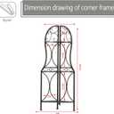 3 Tier Metal Corner Shelf Stand for Kitchen Free Standing Corner Shelf, Bakers Rack, Antique Bronze