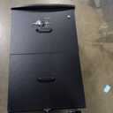 VASAGLE 2-Drawer File Cabinet, Locking Filing Cabinet for Home Office, Small Rolling Printer Stand, A4, Letter-Size Hanging Files, Assembly Required, Black ULCD027T16V2