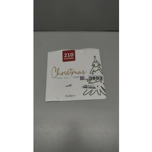 AUDREE 210 Pcs Christmas Gift Tags Stickers - Self-Adhesive Red, Green & Gold Holiday Label Set - 15 Festive Designs for Xmas Gifts, Boxes, Cards & Wrapping