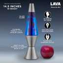 Lava Lamp - 14.5" Cosmic Wave - The Original Motion Light - Purple Wax and Blue Liquid - Item #2633 