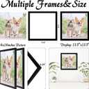 14x14 Picture Frame Set of 2, Black Square Photo Frames High Transparent Wall Gallery Desktop Horizontal Vertical for Canvas Collage Photo Poster Certificate 14 x 14 inches
