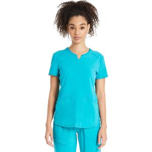ScrubStar Womens Scrub Top Notch Neck 3 Pockets Moisture Control Fabric | Ultra-Soft Stretch Fabric, All-day Comfort, Comfortable Fit, Easy-care design, Built for Healthcare Professionals (Blue, XXXL)