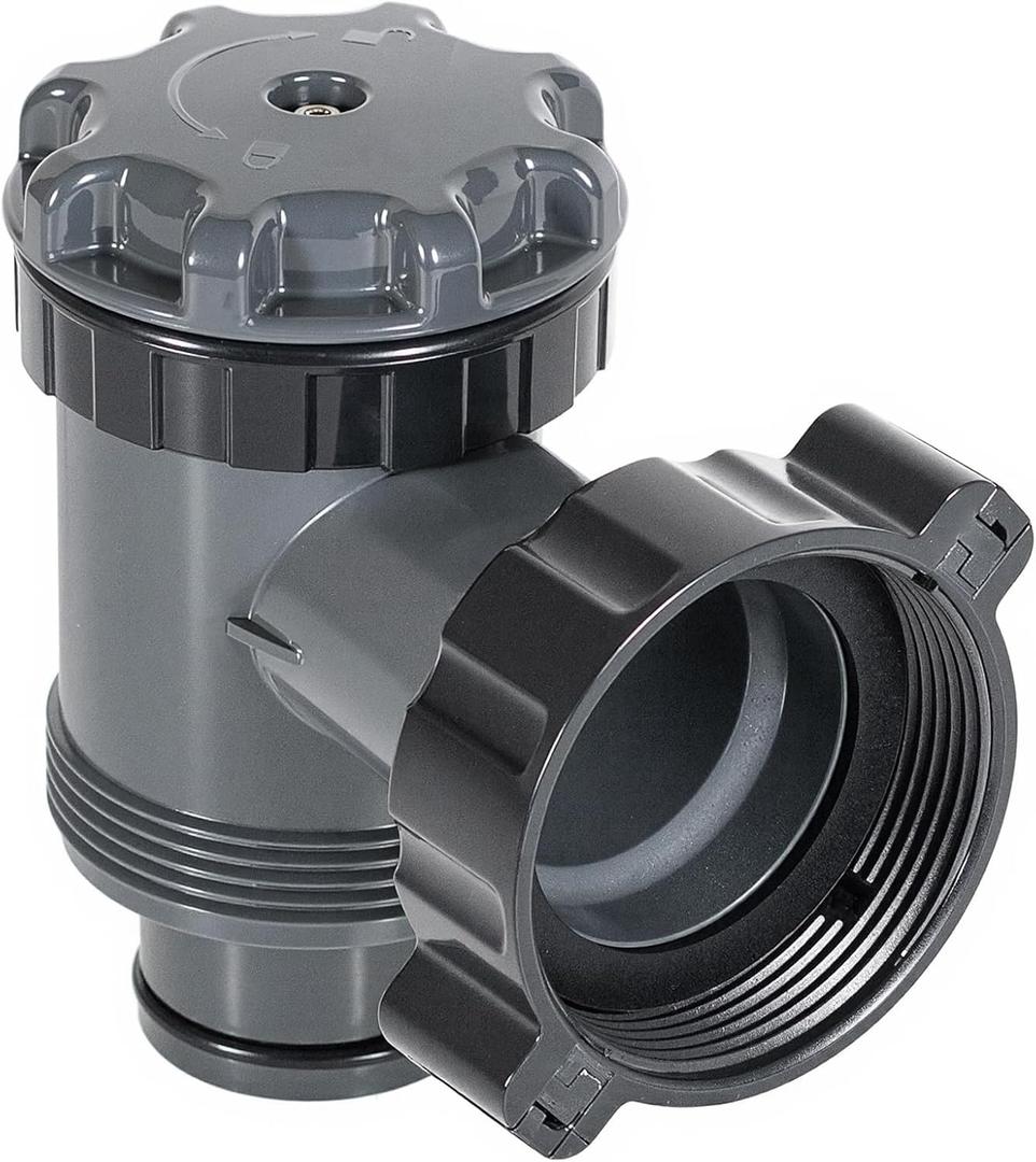 Plunger Valve for Intex Pools-38mm On/Off & Drain Valve for Pool Pump Hose, Replacement for Above Ground Filter Pump & Intex Pool Accessories Compatible with Inlet/Outlet