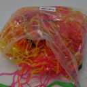 Mega-L Glow in The Dark Party Supplies, 2 Pack Neon Party Decorations Fluorescent Macaron Orange, Yellow and Fuchsia Wavy Metallic Tinsel Foil Fringe Table Skirts, Perfect Table Decors Glow Decors