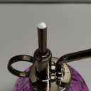 Hniuyun Glass Plant Mister Spray Bottle, 6.5inch Tall Vintage Round Spritzer with Bronze Plastic Top Pump for Watering Your Garden (Purple)