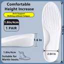 Heel Lifts for Shoes,Taller Shoe Inserts,Insoles Men Height Increase Socks,Brandone Insoles,Height Increasing Shoes,Orthopedic High Pads for Men,Shoe Height Booster (10.94''Lx1.6''UP) (1PAIR)