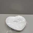 Layhit 1 Pack Valentine's Day 3 Tier Cupcake Stand Heart Shaped 3 Tiered Serving Trays for Party Plastic Tray Dessert Cupcake Stand for Tea Party Baby Shower Wedding (White)