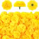 50 Pcs Marigold Flowers Silk Artificial Marigold Flowers, Mexican Flowers Decoration for Baby Shower Wedding Party Decoration Halloween Christmas New Year Decor