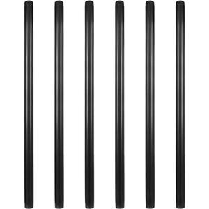 GeilSpace 6 Pack 3/4" 30" Pre-Cut Black Metal Pipe, Industrial Steel Fits Standard Three Quarters Inch Black Threaded Pipes and Fittings - Vintage DIY Industrial Shelving (3/4" 30")