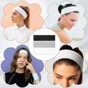 6 Pack Cotton Headbands, Yoga Headbands for Women, Wide Headband Cotton Stretchy Non Slip Sports Headband, Boho Elastic Workout Head Bands for Yoga Running Active Wear