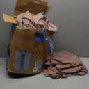 Geniospin Full Comforter Set - 7 Pieces Comforter Full Size, Solid Bedding Sets for All Season, Textured Bed in a Bag with Sheets, Pillowcases and Shams (Misty Rose, 80''x90'')