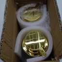 Foaming Glass Soap Dispenser,Hand Foam Soap Dispenser for Kitchen & Bathroom-2 PackB-Type Clear Glass/Gold Pump