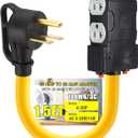 Tellegloww 1.5 FT 30 to 20 Amp 110V Welder Distribution Adapter Compatible with NEMA 6-30P to 4X 5-20R/ 5-15R, 3 Prong Welder Socket 4X Household Outlet with 20A Circuit Breaker, ETL Listed