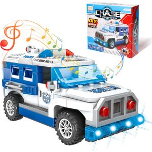Police Car Toys for Boys Age 3-12 Plastic Toy Cars with Light and Sound Pull Back Diecast Model Car Collectable Muscle Cars for Kids 3+ Year Olds
