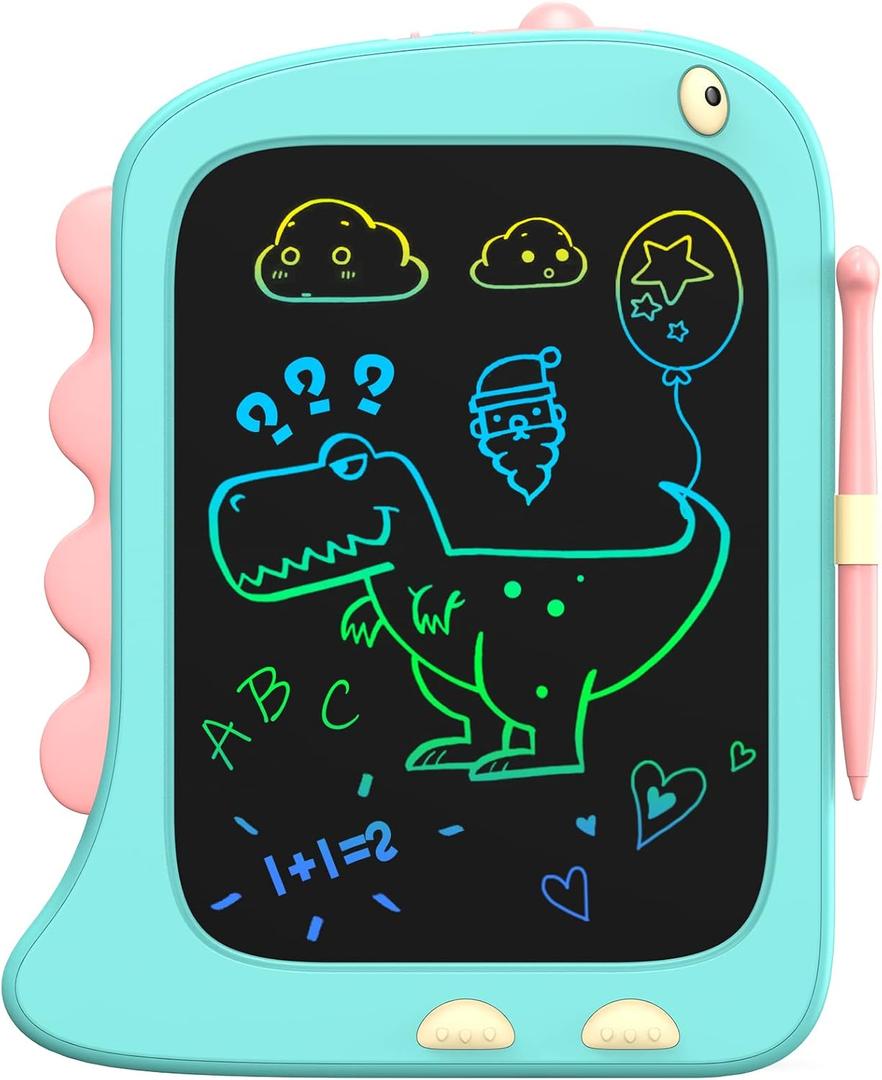 ORSEN 8.5 Inch Doodle Board Drawing Tablet - Dinosaur Toy Gift for Kids 3-7 Years Old (Blue)