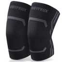 Bodyprox Knee Compression Sleeve for Men and Women (2 Pack), Knee Support Brace for Running and Work out (Large)