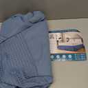 20 Inch Drop Bed Skirt Olympic Queen Size with Platform to Stay in Place Elegant Pleated Design with Split Corners Wrinkle Resistant Microfiber Fabric for Modern and Stylish Look - Mediterranean Blue