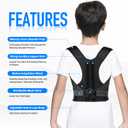 Lexniush Posture Corrector for Kids Teenagers, Updated Adjustable Upper Back Posture Brace for Boys/Girls, Breathable Back Support Braces for Scoliosis, Hunchback, Pain Relief, Spine Corrector, Small