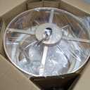 AIJIASI 20" Fandelier Ceiling Fans with Lights, Gold Caged Ceiling Fan with Remote Low Profile, Mid Century Bladeless Ceiling Fan for Bedroom Living Room Nursery, 6 Speeds