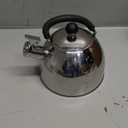 304 Stainless Steel Whistling Tea Kettle 2.1 Quart/2L, Suitable to Boiling Water & Tea on Induction Stove, Gas Stove Top (Silver)