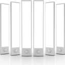 6 Pack Under Cabinet Lights Wireless, 32 LED Motion Sensor Light Indoor Rechargeable Magnetic Closet Lights Battery Operated, Under Counter Lights for Kitchen, Wardrobe, Hallway, Stairs (8inch)
