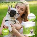 PawSono Eye Wipes for Dogs & Cats, Hypoallergenic Dog Eye Wipes Cleaner, Soothing Cleaning Grooming Pet Wipes Gently Remove Tear Stain, Eye Debris, Discharge, Mucus, Deodorizing