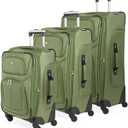 SwissGear Sion Softside Expandable Luggage with Spinner Wheels, Evergreen, 3-Piece Set (21/25/29)