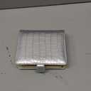 Vlando Travel Jewelry Organizer Case,Travel Gifts for Women,Portable Jewelry Storage Book Ring Binder with Clear Zipper Velvet Jewelry Pouch Bag-Silver