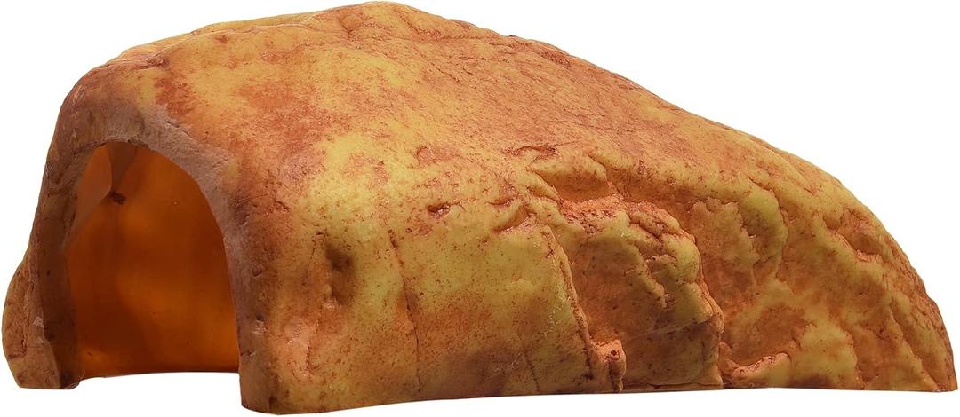 JIHAQUA Reptile Rock Hide Cave Hiding Place for Reptiles, Snake Cave and Hides for Snake, Ball Python, Geckos Reptiles (Medium)