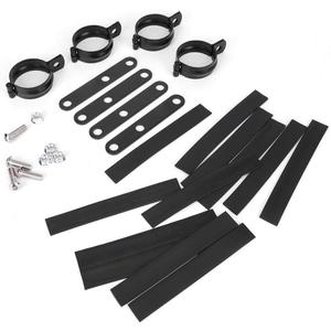 Headlight Bracket, Motorcycle Headlight Bracket Fork Mounting Clamp Universal Accessory Black(41-51mm)