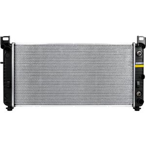 CU2423 34'' Engine Coolant Radiator Compatible with Chevy Silverado Suburban Tahoe, GMC Sierra Yukon, Cadillac Escalade, Hummer H2 1999-2014 4.3L 4.8L 5.3L 6.0L 6.2L without EOC