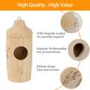 Hummingbird House - Natural Wooden Hummingbird Houses for Outside Hanging, Gardening Gifts Home Decoration 3 Packs