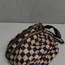 Women's Cosmetic Bag, Storage, Beige & Black Pattern