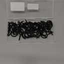 RELBRO Screw Hooks, 1-1/4 Inch Metal Screw in Cup Hooks, Black, 50 Pcs