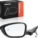 A-Premium Driver Side Power Door Mirror - Compatible with Honda Accord 2023 2024 - Heated Manual Folding Black Outside Rear View Mirror with Turn Signal and Blind Spot Detection