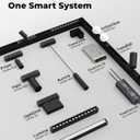 SCON 1.65FT/ 19.7in Track Rails, Recessed Magnetic Track Lighting Kit, 50cm Aluminum Rail System, Easy Installation for Flush-Mount LED Lamp Heads, for Use at the End of Magnetic Track Lighting System