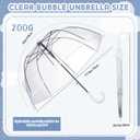 Kacctyen 4 Pcs Kids Clear Windproof Bubble Umbrella Auto Open Rainproof Transparent Umbrella for Children Boys Girls Outing (White Border)