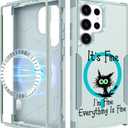 for Samsung Galaxy S25 Ultra Case - [Compatible with MagSafe] Women Girls Cute Magnetic Protective Phone Cover Cool Cat Kawaii Girly Heavy Duty Shockproof Funda para Samsung S25 Ultra Cases