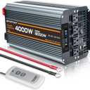 4000w Power Inverter DC 12V to AC 110V/120V Converter with 8000w Peak.Comes with LCD Display, Wireless Controller,4AC outlets 1USB.RV Inverter,Suitable for Camping,and Off-Grid Solar Inverter Systems