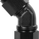 EVIL ENERGY 8AN Female to 8AN Female 45 Degree Low Profile Swivel Coupler Union Fitting Adapter Aluminum Black