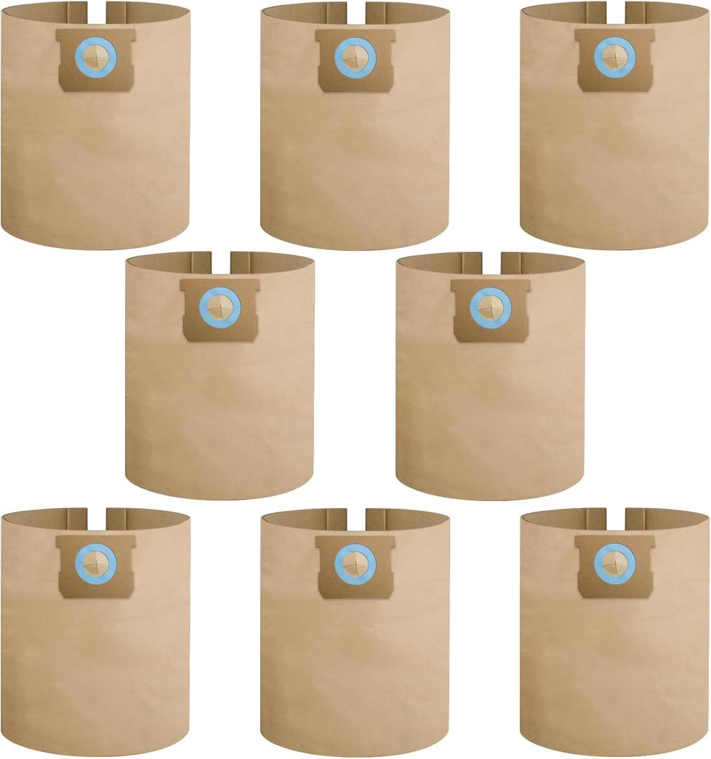 DXVA19-4102 Vacuum Bags Compatible for DEWALT 12-16 Gallon Wet/Dry Vacuum, Disposable Dust Collection Filter Bag DXV12P DXV14P DXV16P DXV16PA DXV16S (8 pack)